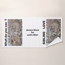 Sibling Love Bath Towel