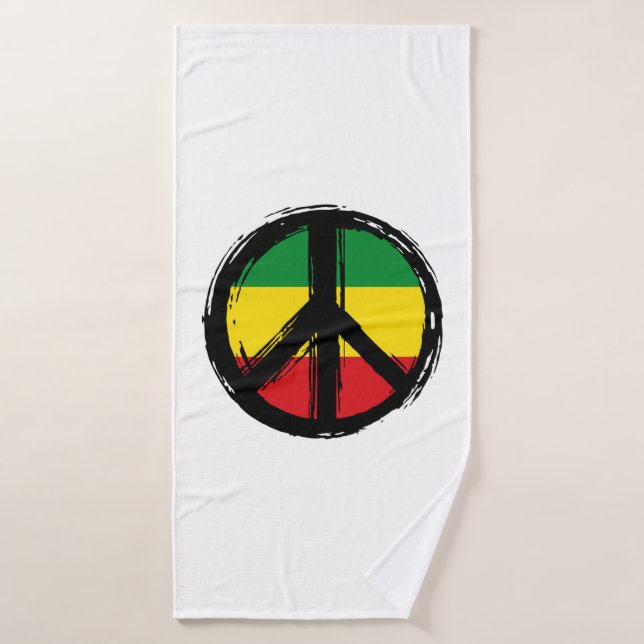 Toalha De Banho Símbolo de paz com estilo reaggage (Toalha de Banho)