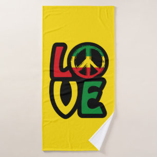 Toalha De Banho Símbolo de paz para reggae