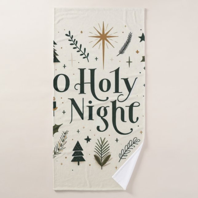 Toalha De Banho Simples Natal O Santa Noite (Toalha de Banho)