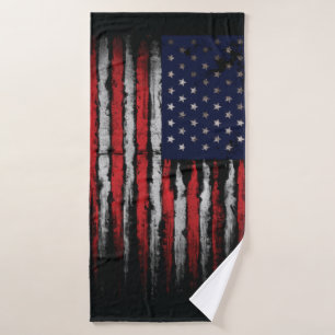 Toalha De Banho Sinalizador Grunge U.S.A