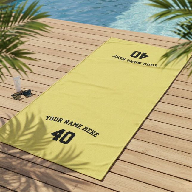 Toalha De Banho Soccer Personalized Towel with Custom  Name (Criador carregado)