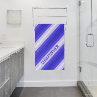 Toalha De Banho Sombras de listras azuis