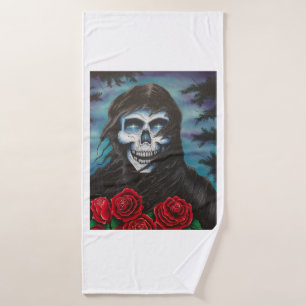Toalha De Banho "Sr. Wicked" Reaper com Rosa Bath Toel
