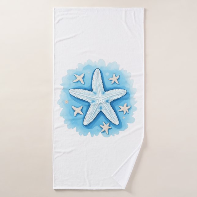 Toalha De Banho Starfish em azul (Toalha de Banho)