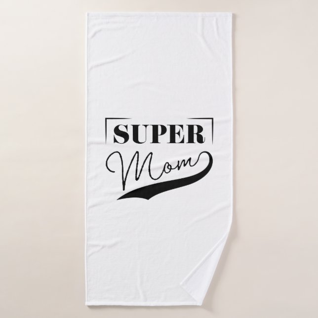 Toalha De Banho Super Mãe (Toalha de Banho)