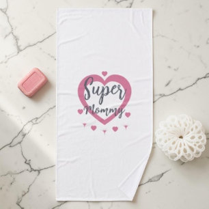 Toalha de Banho Super Mamãe Personalizada Melhor P