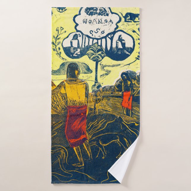 Toalha De Banho Tahitian Women and Dog, Gauguin (Toalha de Banho)