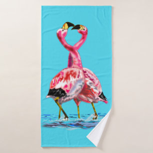 Toalha De Banho Tango Flamingo - Escolha suas cores de fundo