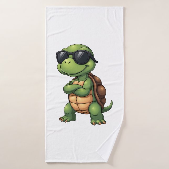 Toalha De Banho Tartaruga Marinha Dabbing Amante de Animais Salve  (Toalha de Banho)