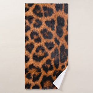 Toalha De Banho Textura da pele do leopardo: Prato de mancha-leopa