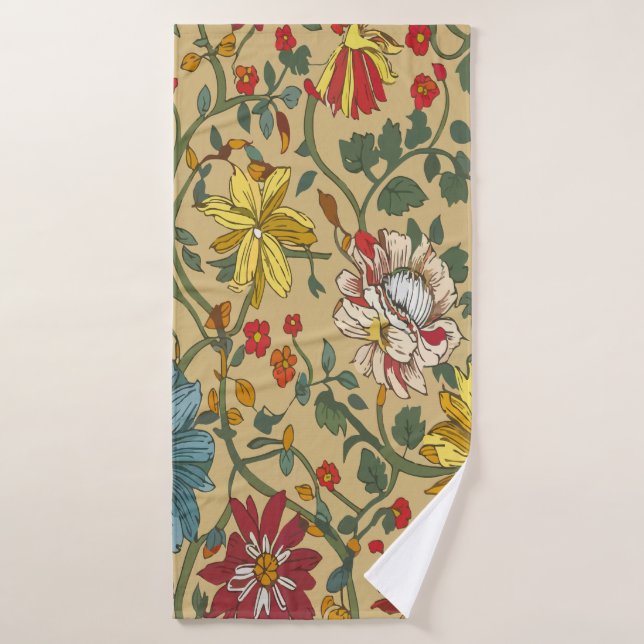 Toalha De Banho Textura das flores (Toalha de Banho)