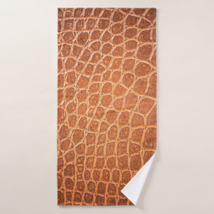 Toalha De Banho Textura de pele castanha em couro para fundo
