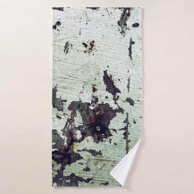 Toalha De Banho Textura metálica com arranhões e fissuras, um (Toalha de Banho)