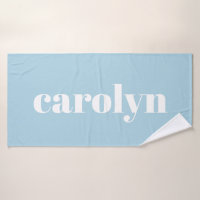 Tipografia Retro Azul Claro com Nome Personalizado