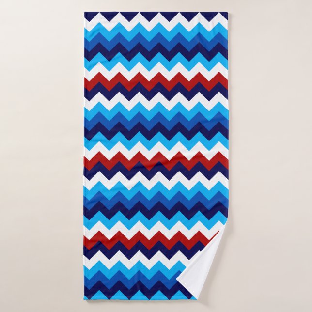 Toalha De Banho Torre Azul Branco-Cinto-Cinto-Azul (Toalha de Banho)