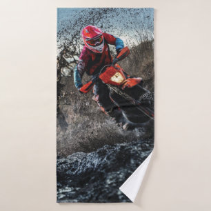 Toalha De Banho Travesseiro decorativo de motociclista