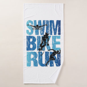 Toalha De Banho Triathlon - Natação Bike Run