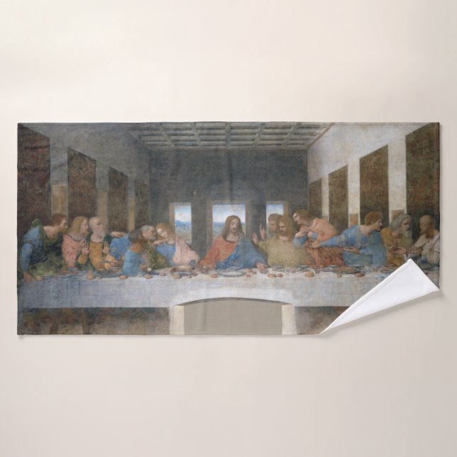 Toalha De Banho Último jantar, Leonardo da Vinci, 1495-1498 (Toalha de Banho)