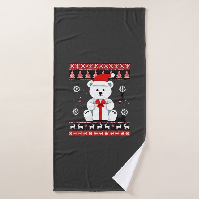 Toalha De Banho Urso Natal Natal (5) (Toalha de Banho)