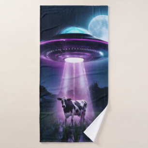 Toalha De Banho Vaca encontra aliens.