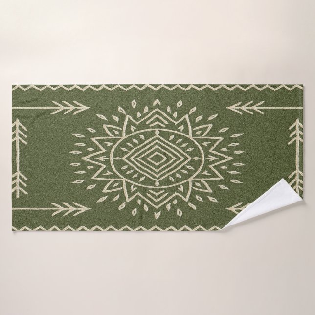 Toalha de Banho Verde Sage Silenciada (Toalha de Banho)