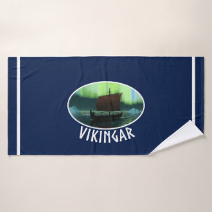 Toalha De Banho Viagem de navio sob luzes de Norte