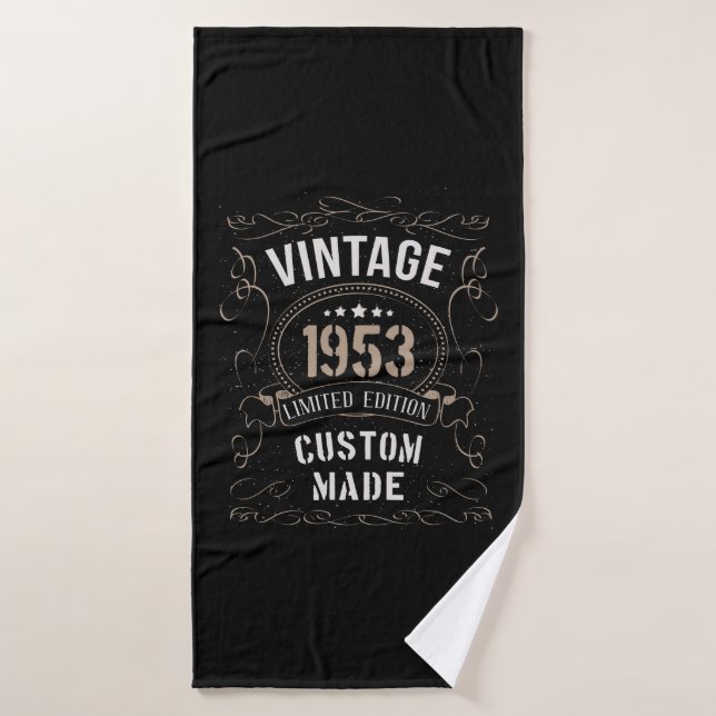 Toalha De Banho Vintage 1953 Limited Edition Personalizada (Toalha de Banho)
