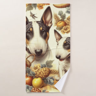Toalha De Banho Vintage Bull Terrier Painting