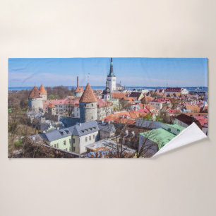 Toalha De Banho Vista aérea do centro Tallinn