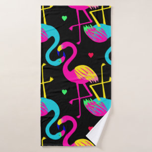 Toalha De Banho Vivid tropical, exotic hawaiian seamless pattern w