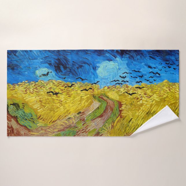 Toalha De Banho Wheatfield com Crows, Van Gogh (Toalha de Banho)