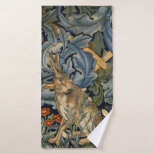 Toalha De Banho William Morris Forest Rabbit Floral Art Nouveau