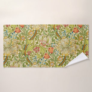 Toalha De Banho William Morris Ouro Lily Vintage Pré-Raphaelite