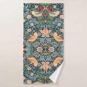 Toalha De Banho William Morris Strawberry Thief Padrão Floral