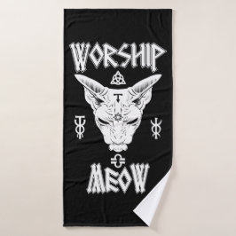 Toalha De Banho Worship Meow