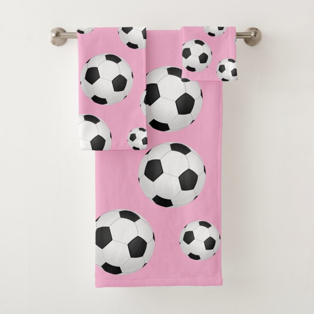 Toalha de Bola de Futebol Rosa para Meninas (Insitu)