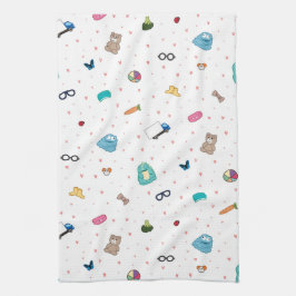 Toalha de chá dos favoritos da almofada - arte por