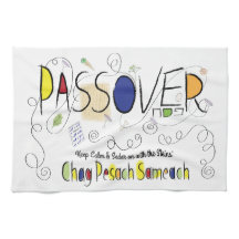 Toalha de cozinha "Chag Pesach Sameach"