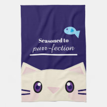 Toalha de Cozinha de Gato de Desenho Animado Tempe