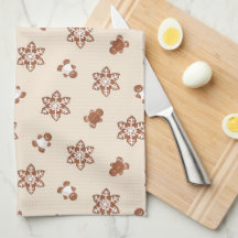 Toalha de Cozinha de Natal com Biscoito de Gengibr