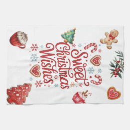 Toalha de Cozinha Desejos de Natal Aconchegantes