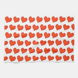 Toalha de Cozinha do Coração Adorável