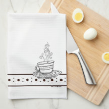 toalha de cozinha figdewdrops White Relax Cup