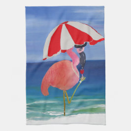 Toalha de cozinha Flamingo Beach Cocktail