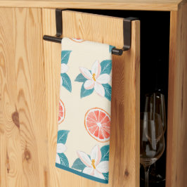 Toalha de Cozinha Flor de Verão Toranja – Design d