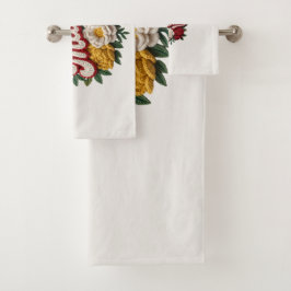 Toalha de Cozinha Floral Mamãe\Toalha de Chá (Casa
