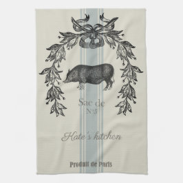 Toalha de cozinha francesa Vintage