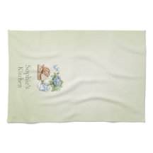 Toalha de Cozinha Personalizada com Hortênsias, No