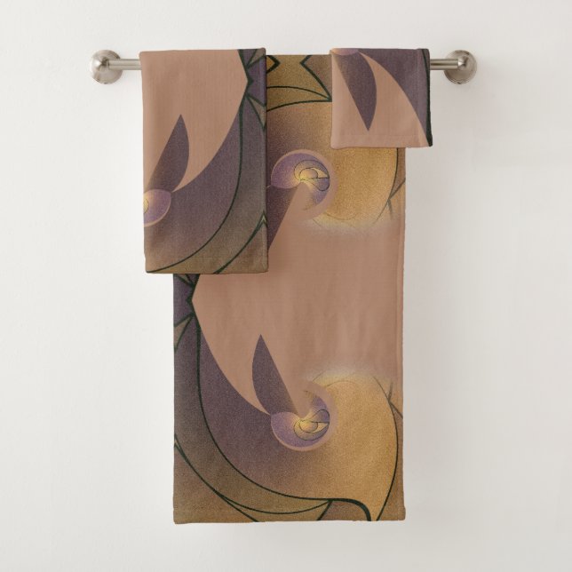 Toalha de designer em tom de terra suave (Insitu)